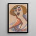 Chanteuse de cabaret - Jules Schmalzigaug — ingelijst kunstwerk aan de muur