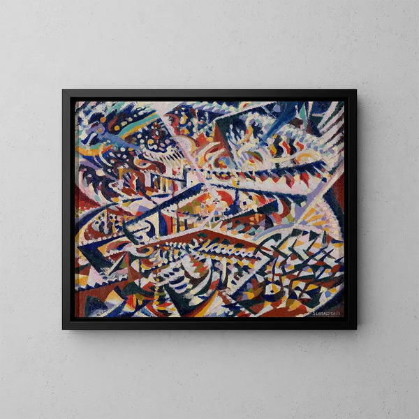 Mirrors of Light and Interior of a Popular Ballroom in Antwerp - Jules Schmalzigaug — framed artwork on a wall