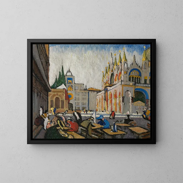 San Marco painting from Piazetta - Jules Schmalzigaug — framed artwork on a wall