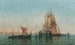 Venise Koopvaardijschepen in de lagune - Jules Vernier — weergave van het kunstwerk
