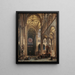 Binnenkant van de kathedraal van Amiens - Jules Victor Genisson — ingelijst kunstwerk aan de muur