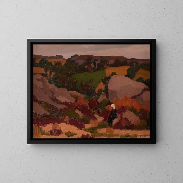 La Bergère en Bretagne - Jules Émile Zingg — framed artwork on a wall