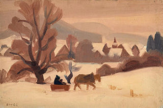 Jules mile Zingg - Traineau dans un paysage enneig.webp