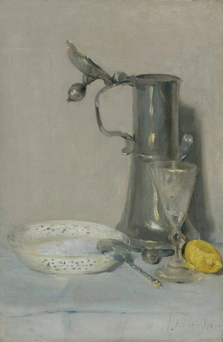 Julian Alden Weir - Still Life With Flagon Glass And Bowl.webp