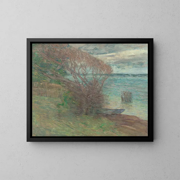 La Plage de Nassau - Julian Alden Weir — framed artwork on a wall
