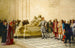Pierre de Grote bezoekt het graf van kardinaal Richelieu in de Sorbonne in 1717 - Julian Boncza Tomaszewski — weergave van het kunstwerk