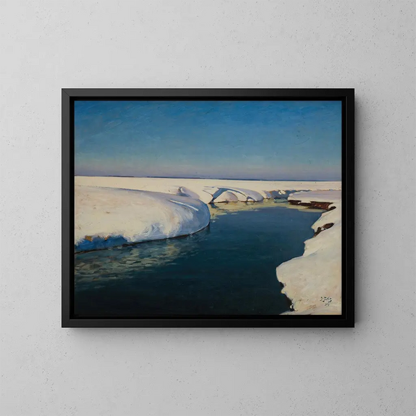 Snow Painting - Julian Fałat — framed artwork on a wall
