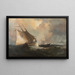 Zeilboten in een storm voor de Amerikaanse kust - Julian Oliver Davidson — ingelijst kunstwerk aan de muur