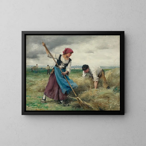 Les Moissonneurs - Julien Dupré — framed artwork on a wall