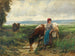 La Gardienne de vaches - Julien Dupré — weergave van het kunstwerk