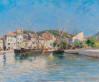 Julien Gustave Gagliardini - The Harbour of Cassis at the Cte dAzur.webp
