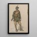 Portret van een militair van het koloniale leger - Julien Le Blant — ingelijst kunstwerk aan de muur