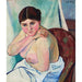 Reproductie van het schilderij Juliette zittend op fauteuil - Suzanne Valadon
