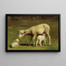 Een schaap en twee lammetjes - Juliette Peyrol-Bonheur — ingelijst kunstwerk aan de muur