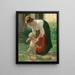 Louise Bosse 1878-1929 de echtgenote van de kunstenaar met hun eenjarige zoon Walter Bosse - Julius Bosse — ingelijst kunstwerk aan de muur