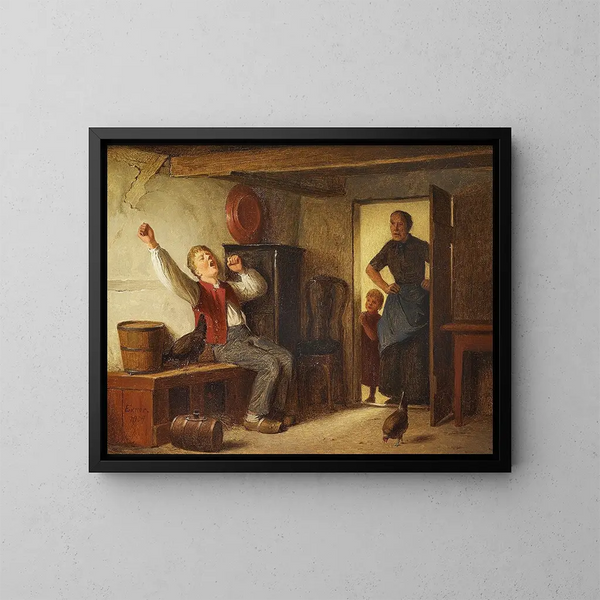 The Lazy Boy - Julius Exner — framed artwork on a wall