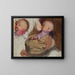 Studie van een zogend kind - Julius Friedländer — ingelijst kunstwerk aan de muur