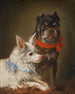 Twee honden 01 - Julius Hamburger — weergave van het kunstwerk