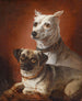 Twee honden 02 - Julius Hamburger — weergave van het kunstwerk