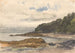 van het Côte boisée d'un lac-schilderij - Julius Jacobus van de Sande Bakhuyzen — weergave van het kunstwerk