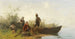 Vissers van de Chiemsee in rust - Julius Noerr — weergave van het kunstwerk