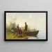Vissers van de Chiemsee in rust - Julius Noerr — ingelijst kunstwerk aan de muur