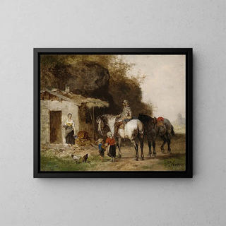 Rast - Julius Noerr — ingelijst kunstwerk aan de muur