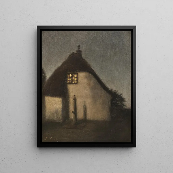 Evening after the rain - Julius Paulsen — framed artwork on a wall