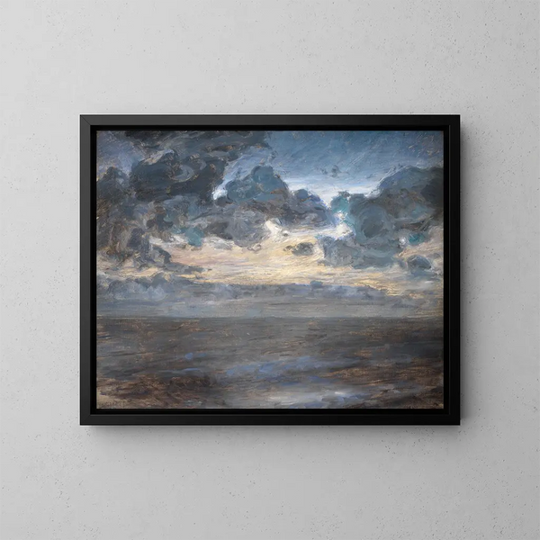 Summer Night at Tisvilde Beach - Julius Paulsen — framed artwork on a wall