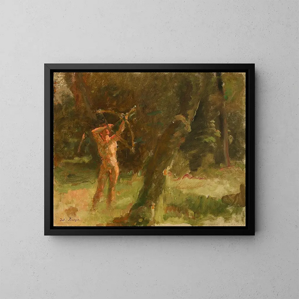 The Shooter - Julius Paulsen — framed artwork on a wall