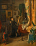 De jonge schilderes in haar atelier - Julius Pollak — weergave van het kunstwerk
