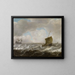 van een ruwe zee met schepen - Julius Porcellis — ingelijst kunstwerk aan de muur