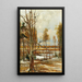 Een landschap van het begin van de lente met een beuk op de voorgrond - Julius Sergius Klever — ingelijst kunstwerk aan de muur