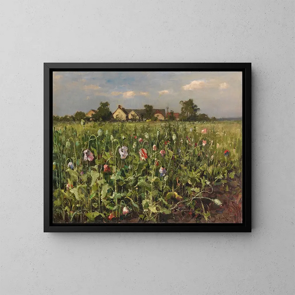 Poppy Blossom - Julius Sergius Klever — framed artwork on a wall