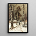 Retour à la maison à travers une forêt hivernale - Julius Sergius Klever — ingelijst kunstwerk aan de muur