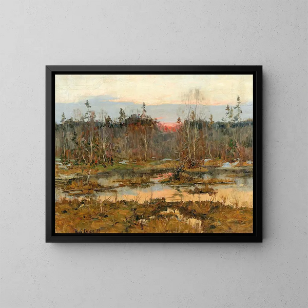 À la chasse - Julius Sergius Klever — framed artwork on a wall