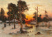 Terug naar huis bij zonsondergang - Julius Sergius Klever — weergave van het kunstwerk
