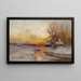 Winterzonsondergang - Julius Sergius Klever — ingelijst kunstwerk aan de muur
