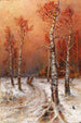 Ambiance hivernale avec corbeaux - Julius Sergius Klever — weergave van het kunstwerk