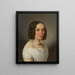 portret in bust van een jonge vrouw - Julius Siegfried Uetz — ingelijst kunstwerk aan de muur