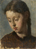 Studie van het hoofd van een meisje - Julius Siegfried Uetz — weergave van het kunstwerk