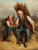 Reposeren op de terugweg - Julius Sigismund Röder — weergave van het kunstwerk