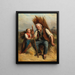 Reposeren op de terugweg - Julius Sigismund Röder — ingelijst kunstwerk aan de muur