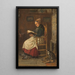 Oude dame in de woonkamer - Julius Simmonds — ingelijst kunstwerk aan de muur