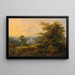 Landschap met figuratief staffage - Julius Theodor Gruss — ingelijst kunstwerk aan de muur
