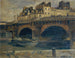 Landschapschilderij van Parijs met de Pont Neuf - Julius Ullmann — weergave van het kunstwerk