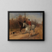 Uitgang voor de jacht - Julius von Blaas — ingelijst kunstwerk aan de muur