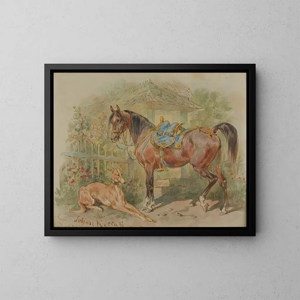 Repos - Juliusz Kossak — ingelijst kunstwerk aan de muur