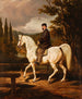 The Rider by Juliusz Kossak — man on a white horse in a landscape