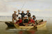 Een vispartij voor de kust van Long Island - Junius Brutus Stearns — weergave van het kunstwerk